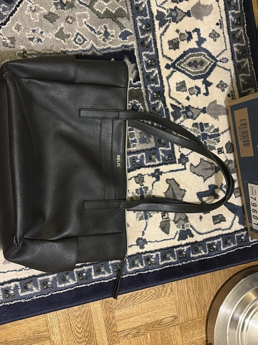 Relic Black Pebbled Leather purse